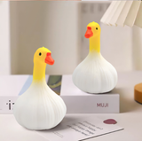 Super Soft PU Realistic Garlic Duck Squeeze Toy: Yellow