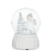 Large Snowman & Tree Snow Globe w/ Music - 5.5"H