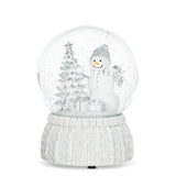 Large Snowman & Tree Snow Globe w/ Music - 5.5"H