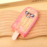 Maltose emoji Popsicle Ice pop Squeeze Toy for stress relief: Pink