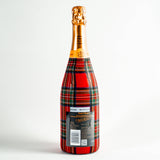 Red & Green Christmas Tartan Champagne Bottle Wrap