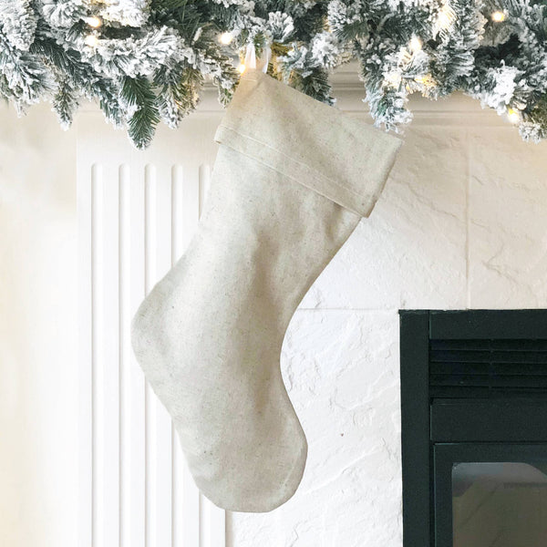 NATURAL LINEN STOCKING