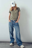 Wide-Leg Utility Stripe Denim Jeans: DENIM TAUPE / S-2/M-2/L-2