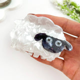 Cute Soft Lamb Animal Print Hair Claw Clip: White