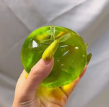 Green jelly Apple squishy Toy apple stress ball gift: Green