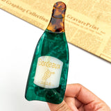 Wine Bottle-Shaped Hair Claw Clip