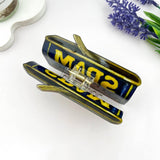 Spam Can Print Hair Claw Clip Novelty Food Cute: Black
