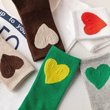 Women's Socks with Hearts: Grey