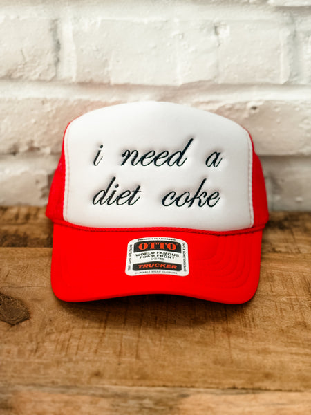 I NEED A DIET COKE TRUCKER HAT