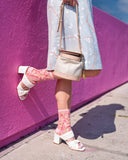 CHERRY BLOSSOM SHEER CREW SOCK