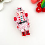 Sweet Pink Nutcracker King Hair Claw Clip: Pink