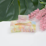 Magic color acetate large square Hair Claw Clip: Over size