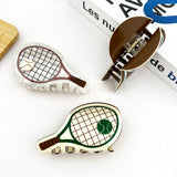 Tennis Racket Claw Clip, Sports Series Hair Clip: White