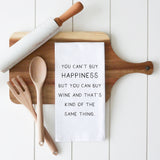 Buy Happiness Tea Towel: White • 100% Cotton