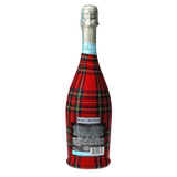 Red & Green Christmas Tartan Prosecco Bottle Wrap