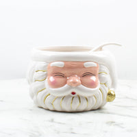 WHITE SANTA FACE PUNCH BOWL