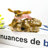 Cute Sitting Deer Hair Claw Clip, Acetate  Animal Hair Clips: Deer