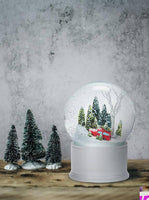 Car w/ Tree in Forest Snow Globe - 5"H