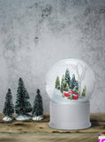 Car w/ Tree in Forest Snow Globe - 5"H