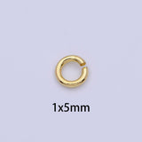 24K Gold Filled 5mm, 6mm, 7mm, 8mm (18 Gauge) Jump Ring Jewelry Making Supply | SP-1560 ~ SP1563-15: 8mm