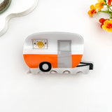 Adventure-Inspired Outdoor Travel Printed Hair Claw Clip: Yellow