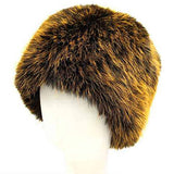 Elegant Plush Faux Fur Winter Hat: Blue