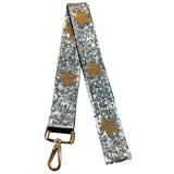 Sequin Star Straps: Blue/white