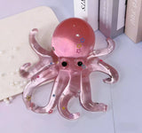 Glitter Transparent Slow Rebounding Octopus Squeeze Toy: Blue-white