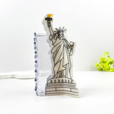 Vintage & Artistic Statue of Liberty Hair Claw Clip: White