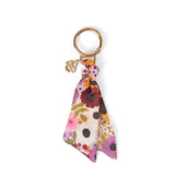 Floral Satin Keychain: Rainbow Garden