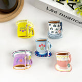 Cartoon Coffee Cup Claw Clip: Yellow