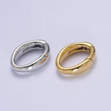 18K Gold Filled Oval Spring Clasp,Spring Carabiner Clasp,Gold Oval Clasp,Dainty Minimalist Clasp for Jewelry Making Making L-666: Gold