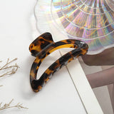 Vintage Tortoiseshell Leopard Acetate Hair Claw MK2PPM6W6HCP314: Brown-1