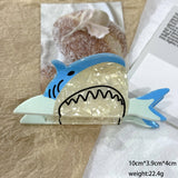 Rainbow Trout & Shark Hair Clip, Fish Shaped Hair Claw: Salmon