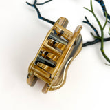 Wood Grain Palette Acetate Hair Claw Clip: Brown