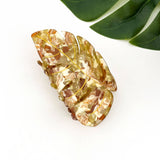 Tropical Monstera Leaf Hair Claw Clip: Green