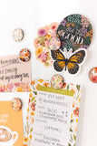 Glass Magnets, Box Set of 8 Floral Magnets: Primavera