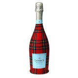 Red & Green Christmas Tartan Prosecco Bottle Wrap