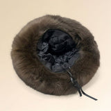 Fuzzy Faux Fur Bucket Hat
: Blue
