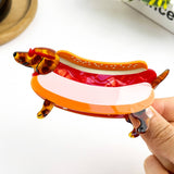 Creative Hot Dog Hair Claw Clip, Acetate Animal Hair Clip: Dachshund