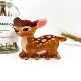 Adorable Calm Deer Animal Printed Hair Claw Clip: Brown