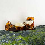 Sleeping Otter Claw Clip, Animal Hair Clip: A