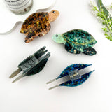 🐢 Stylish Sea Turtle Hair Claw – Trendy PVC Animal Clip: Green