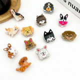 Mini Dog Series Hair Claw Clips, Cute Puppy Animal Hair Clip: K