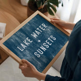Lake Water Canvas Art Print, Coastal Beach Wall Decor 8x10  : 11x14