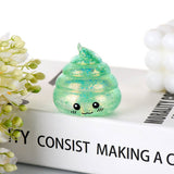 Maltose Glitter smiley Poop Squeeze Toy squishy fidget toy : Pink