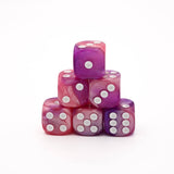Mahjong Dice (Pair of 2): Pink & Teal