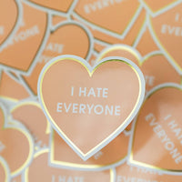 I Hate Everyone - Heart - Vinyl Sticker