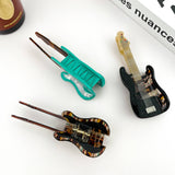 Electric Guitar Claw Clip, Musical Instrument Hair Clip: Brown