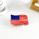 Independence Day US Flag Pattern Half Circle Hair Clip: A